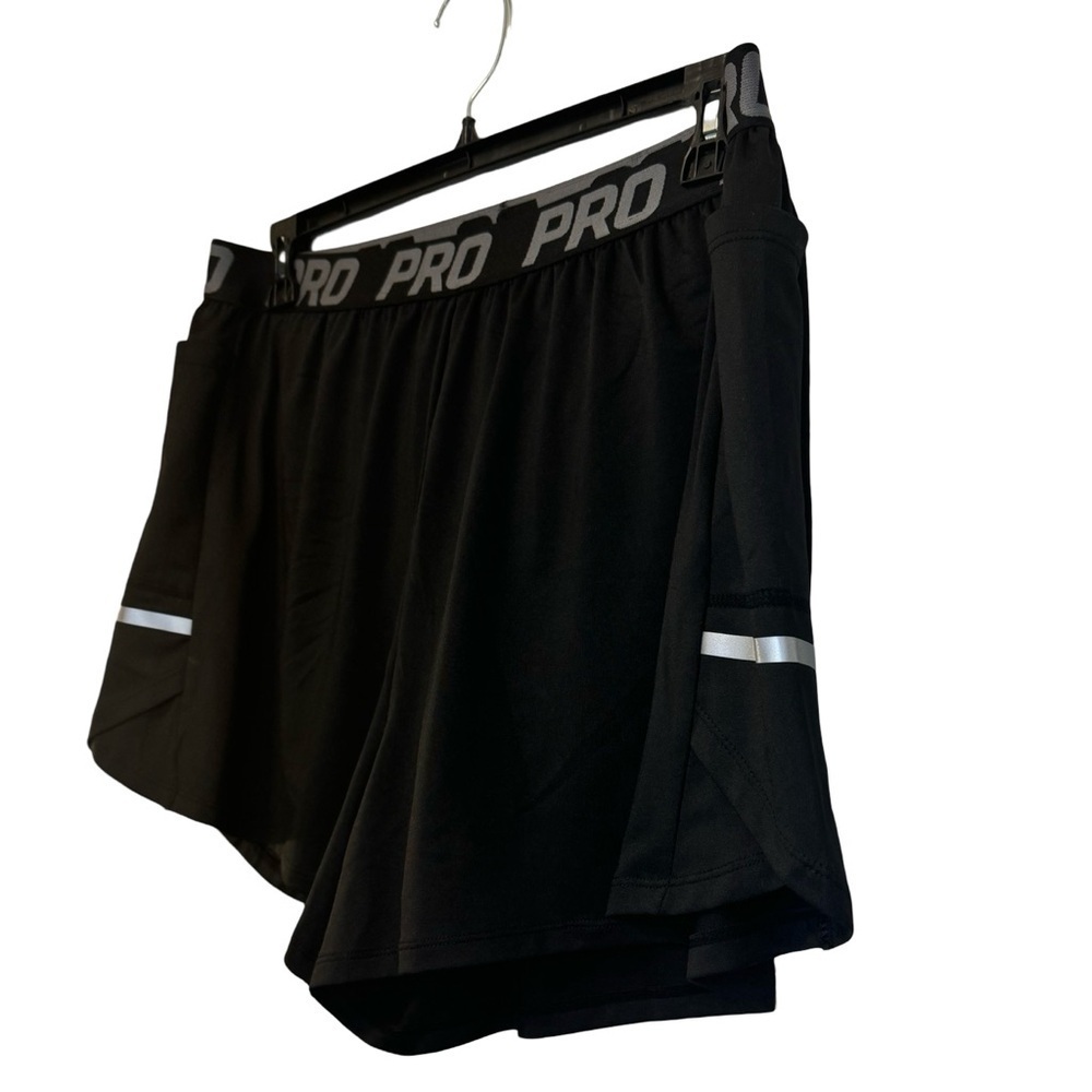 SHEIN Curve Black Running Shorts with Pockets Size 2XL NWOT ☀️ - Picture 3 of 14